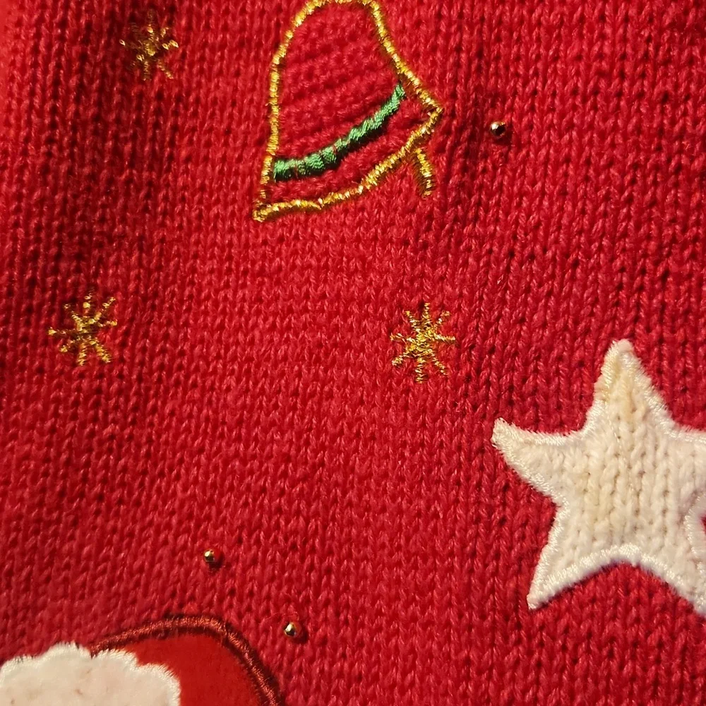 Designers Originals Studio, Vintage Holiday, Christmas, Colorful, Embroided Top